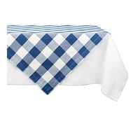 DII Mantel clásico de Granja, algodón, Azul Marino y Crema, 40 x 40 Pulgadas