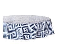 DII Mantel con diseño de Franela, Color Azul Marino, 70 Pulgadas Redondo