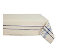 DII Mantel de Estilo rústico con Rayas francesas, 60 x 120 Pulgadas, Gris Pardo/Azul