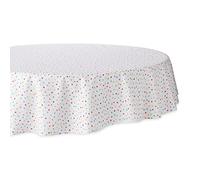 DII, Mantel Redondo de algodón con Puntos de Confeti Multicolor, 177,8 cm