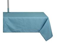 DII Outdoor Tabletop Collection - Mantel con Cremallera, 60 x 84 Pulgadas, celosía Tonal, Color Azul tormenta