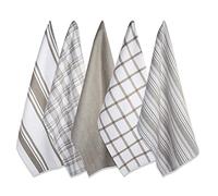 DII Oversized, Ultra- Absorbente, Professional Grade, Luxury Kitchen Dishtowel for Everyday Use, 18 x 28 Set of 5 - Gray, algodón, marrón, 18 x 28