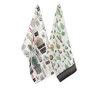 DII Plato de verano de algodón, toallas decorativas de gran tamaño, perfectas para la cocina de cada día, vacaciones y regalos de inauguración de la casa, oasis urbano, 45 x 71 cm