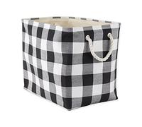 DII poliéster Cajas de Almacenamiento, Negro Buffalo Check