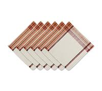 DII Pumpkin Spice Plaid Collection - Juego de servilletas, 20 x 20 Pulgadas, 6 Piezas