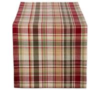 DII Ropa de Mesa de otoño y Acción de Gracias, algodón, a Cuadros, 72 x 14 Pulgadas (Camino)