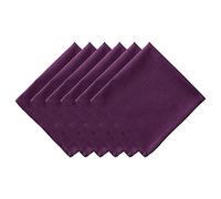 DII Servilletas de algodón de Gran tamaño de 50,8 x 50,8 cm, Paquete de 6 Unidades, Color Morado Berenjena, otoño, Halloween, cenas, barbacoas y Uso Diario.