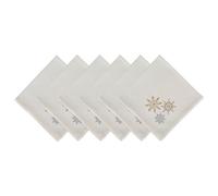 DII Servilletas metálicas, Copos de Nieve, 20 x 20