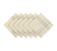 DII Servilletas para Mesa Estilo rústico, colección con Rayas francesas, 20 x 20 Pulgadas, Color Gris Pardo/Gris, 6 Unidades
