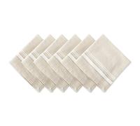 DII - Tops de Mesa de Rayas francesas, 100% algodón., Blanco, Napkin