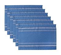 DII - Tops de Mesa de Rayas francesas, 100% algodón., Chambray Blue, Placemat