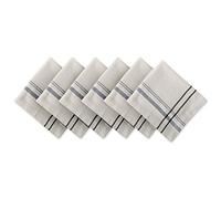 DII - Tops de Mesa de Rayas francesas, 100% algodón., Negro, Napkin