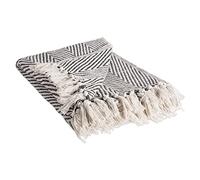 DII Urban Chevron - Manta Tejida de algodón, Mineral, 50 x 60 Pulgadas