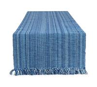 DII Variegated Tabletop Collection - Camino de Mesa, 33 x 182 cm, Color Azul Claro