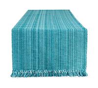 DII Variegated Tabletop Collection - Camino de Mesa, 33 x 182 cm, Color Turquesa