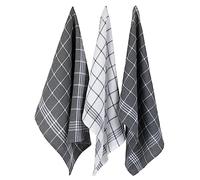 DII Waffle Weave Collection 100% algodón, Lavable a máquina, de Secado rápido y Absorbente, Gris, Kitchen Set, 8
