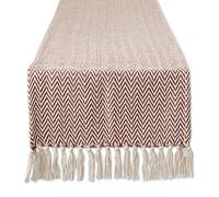 DII Woven Basic Tabletop Collection - Camino de Mesa cheurón, 15 x 108 Pulgadas, Color Canela