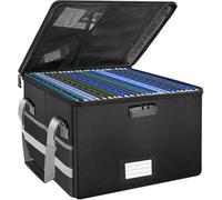 dijiusidy Archivador portátil con caja de archivo gris y caja de documentos | ignífuga que garantiza la conservación segura de documentos importantes.