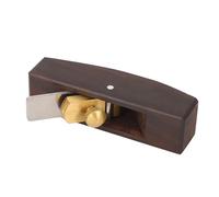 Dilwe Cepilladora de Mano Pequeña Cepilladora de Corte de Madera de Acero de Alta Velocidad Fondo Redondo Cuerpo de ébano de 80 Mm Hoja de 13 Mm para Biselar Trabajos de Detalle de Modelado de Madera