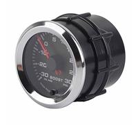 Dilwe Medidor de Impulso Turbo, Medidor de Presión de Refuerzo LED de Plástico de 52 Mm, Pantalla de 7 Colores, de Puntero de -30 a 30 PSI, Lente de Tinte Ahumado para Generador Diésel de 12 V para