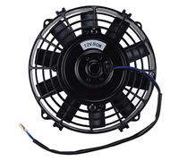 Dilwe Ventilador de Refrigeración del Radiador Ventilador de Refrigeración del Motor Eléctrico de 8 Pulgadas 12 V 80 W ABS Hoja Recta Delgada de 2,5 Pulgadas Push Pull Reversible para de CA