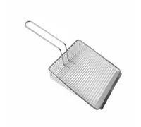 DimyFew Cazo Escurridor de Acero Inoxidable Fregidor Canasta Colador Cesta de Freír Espumadera y Snacks Escurre Aceite y Sirve Eficiente Adecuado para Cocina, Sparse Mesh Shovel