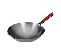 DimyFew Wok Sartén Wok de Fondo Redondo Wok de ebullición sin Revestimiento Cocina de inducción Cocina Tradicional Wok Utensilios de Cocina Wok Chino General, 36cm