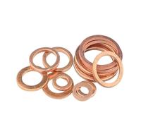 DIN7603 M5 M6 M8 M10 M12 M14 M16 M18 M20 M22 M24 Arandela de sellado de cobre de latón rojo for barco Arandelas de junta de anillo de sello plano(M12x18x1.5(10pcs))(M24x30x1.5(5pcs))