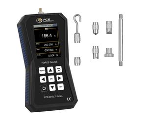 Dinamómetro con célula externa hasta 200 N / Diferentes modos de alarma / Pantalla gráfica / Registro de datos / Incluye software / PCE Instruments