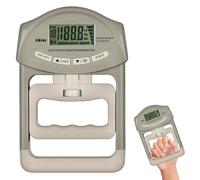 Dinamómetro Digital de Mano de 90 kg con Cable de Carga USB, Entrenador de Fuerza de Agarre Inteligente y Sensible, Medidor Electrónico de Fuerza de Agarre con Pantalla LED grande (gris)