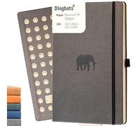 Dingbats Cuaderno Wildlife extragrande A4, tapa dura, papel crema a prueba de tinta, elefante gris