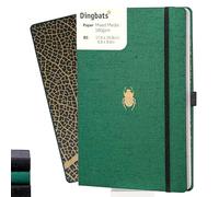 Dingbats* Pro B5 Grande Cuaderno Punteado - Libreta con Cubierta Textil, Encuadernada con Hilo para Trabajar, Viajar - Cierre Elástico, Marcador