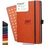 Dingbats* - Vida Silvestre Cuaderno A5 Cuadriculado - Mediano Libreta de Tapa Dura Cuero PU - Cierre Elástico, Soporte para bolígrafos, Marcador