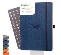 Dingbats* - Vida Silvestre Cuaderno A5 Punteado - Mediano Libreta de Tapa Blanda Cuero PU - Cierre Elástico, Soporte para bolígrafos, Marcador (Wildlife)