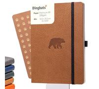 Dingbats* - Vida Silvestre Cuaderno A5 Punteado - Mediano Libreta de Tapa Blanda Cuero PU - Cierre Elástico, Soporte para bolígrafos, Marcador