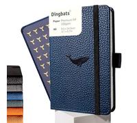 Dingbats* - Vida Silvestre Cuaderno A6 En Blanco - Libreta de Bolsillo de Tapa Dura Cuero PU - Cierre Elástico, Soporte para bolígrafos, Marcador