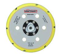 Dino KRAFTPAKET 640233 Placa de respaldo de 150 mm-5/16-24 (5 pulgadas) para pulidora orbital de doble acción 900 W y 950 W, amarillo, 150 mm (6 pulgadas)