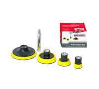 Dino KRAFTPAKET Juego de placas de apoyo M10 30 mm 50 mm 75 mm 100 mm con extensión de 80 mm para pulidora con rosca M10. Compatible con máquina pulidora de batería 640241