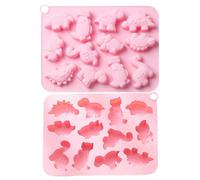 Dino Mold 12 Cavity Dinosaur Shape 24.7 * 18.6 * 2. Mold For Cake Topper | 3D Fondant Chocolate Silicone Molds Candy 24.7*18.6*2.4cm Sugarcraft Cake Mold For Cake Decorating