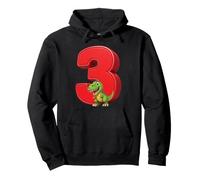 Dinosaurio de cumpleaños T Rex número 3 para Fiesta de niños, Dinosaurio Azul Sudadera con Capucha