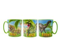 DINOSAURIOS Taza infantil de plástico reutilizable para microondas de 350 ml Trike T-Rex & Bronto - STOR Producto Oficial