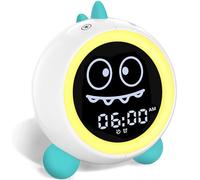 DINOTIME - Despertador infantil educativo, día nocturno, entrenador de sueño para niños con temporizador nocturno para niñas y niños (verde)