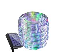 DINOWIN Guirnaldas Luces Exterior Solar, 30M 300 LED Impermeables Manguera Led Exterior 8 Modos Cadena de Luces Para Boda Casa Patio Jardines Fiestas (Multicolor)
