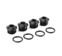 Dioche Enchufe de Puerto Orb 6AN Macho con Cabeza Hexagonal con Kit - Aleación de Aluminio 6061 Ligera - Anodizado - Enchufe de Puerto Orb a Prueba - Juego de 4 Piezas para Uso Automotriz