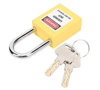 Dioche Lockout Hasps Master Candado de Bloqueo de Nailon de Ingeniería de 38 Mm con Llave para Aplicaciones de Bloqueo de Maquinaria Industrial (YELLOW)