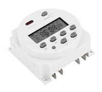 Dioche Temporizador de 12 Voltios CN101A DC 12V Mini LCD Control de Microordenador Digital Interruptor de Temporizador de Alimentación - Alta Precisión, Batería Recargable Incorporada, 17 Funciones