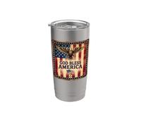 Dios bendiga a Estados Unidos, estilo americano Vaso térmico de acero inoxidable de doble pared