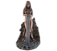 Diosa Danu, madre celta de la tierra de piedra artificial, bronceada a mano/coloreada por Veronese