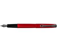 Diplomat Pluma estilográfica Esteem acero, resistente y elegante, rojo lacado – Garantía 5 años