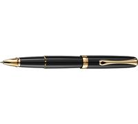 Diplomat Excellence - Recambio de bolígrafo de punta redonda (A2), color negro laca/dorado